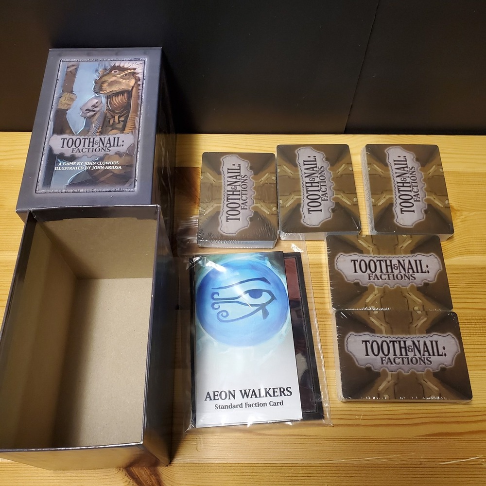 Tooth & Nail Factions Board Game Small Box Games 2012 Open Box Sealed Cards
